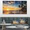 Designart - Paradise Tropical Island Beach with Palms - Extra Large Seascape Art Canvas